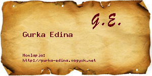 Gurka Edina névjegykártya